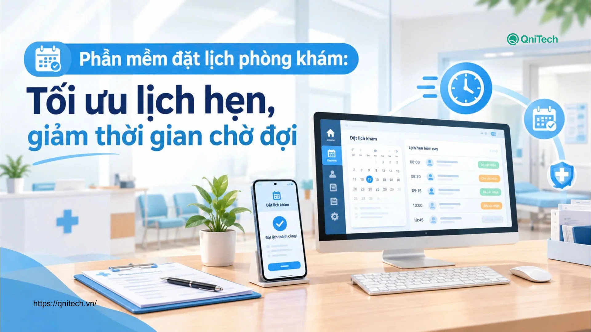 Phần mềm đặt lịch phòng khám: Tối ưu lịch hẹn, giảm thời gian chờ đợi