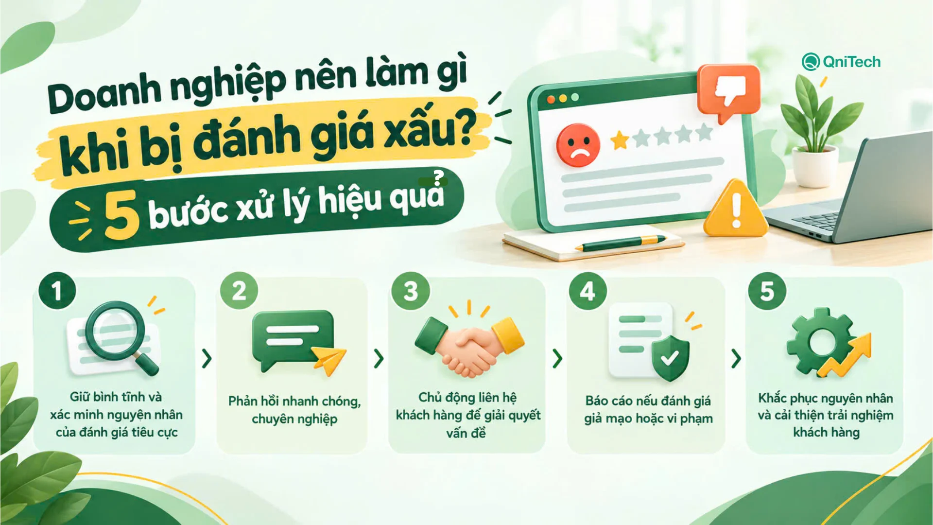 Doanh nghiệp nên làm gì khi bị đánh giá xấu 5 bước xử lý hiệu quả Doanh nghiệp nên làm gì khi bị đánh giá xấu 5 bước xử lý hiệu quả